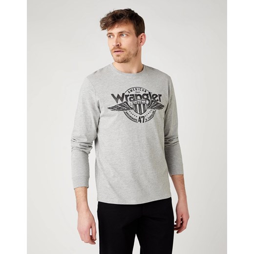 WRANGLER LS AMERICANA TEE MID GREY MEL W7J5D3X37 112141549 ze sklepu YouNeedit.pl w kategorii T-shirty męskie - zdjęcie 180324224