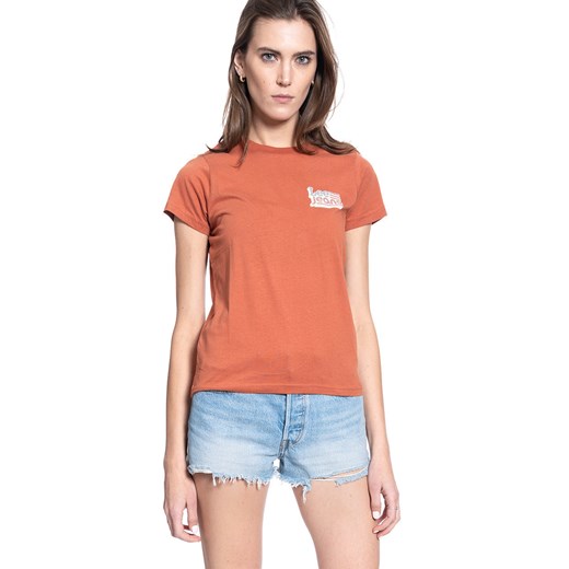 DAMSKI T-SHIRT LEE CREW NECK TEE BURNT OCRA L41LYGOM 112109078 ze sklepu YouNeedit.pl w kategorii Bluzki damskie - zdjęcie 180324291
