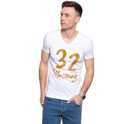 MĘSKI T-SHIRT MUSTANG AARON V BASIC 1009904 2045 ze sklepu YouNeedit.pl w kategorii T-shirty męskie - zdjęcie 180324311