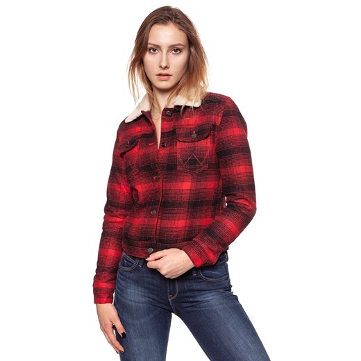 DAMSKA KURTKA PRZEJŚCIOWA WRANGLER SHERPA JACKET RED W4110XS47 ze sklepu YouNeedit.pl w kategorii Kurtki damskie - zdjęcie 180324380