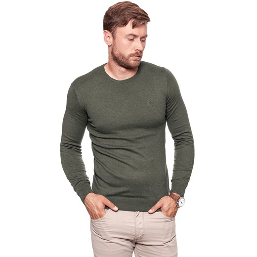 MĘSKI SWETER WRANGLER CREW KNIT DUSTY OLIVE W85672P45 112132246 ze sklepu YouNeedit.pl w kategorii Swetry męskie - zdjęcie 180324440