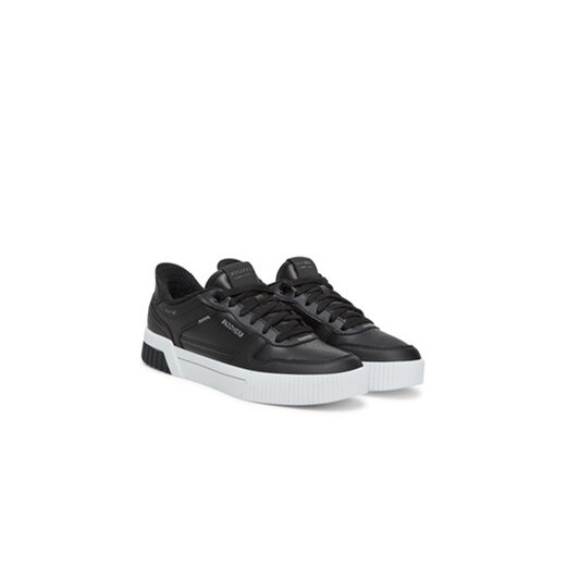 Buty sportowe damskie czarne Skechers sneakersy na płaskiej podeszwie wiązane