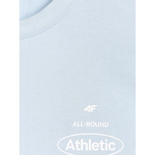Męski t-shirt z nadrukiem 4F 4FRSS25TTSHM2688 - niebieski ze sklepu Sportstylestory.com w kategorii T-shirty męskie - zdjęcie 180333910