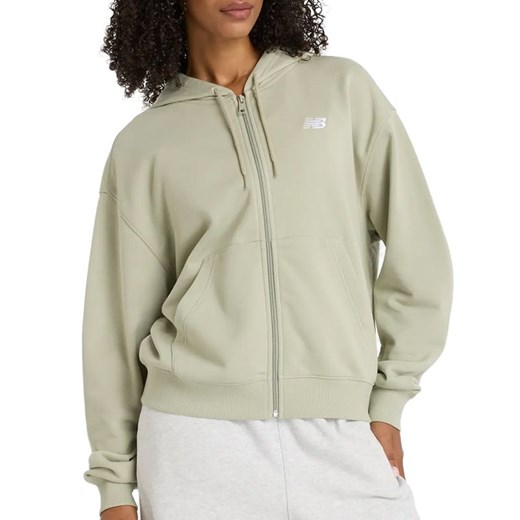 Bluza damska New Balance WJ41501OVN - zielona ze sklepu streetstyle24.pl w kategorii Bluzy damskie - zdjęcie 180333964