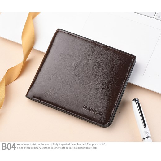 Elegancki portfel męski z funkcjonalnym wnętrzem pionowy brązowy Olivier uniwersalny okazyjna cena butyolivier