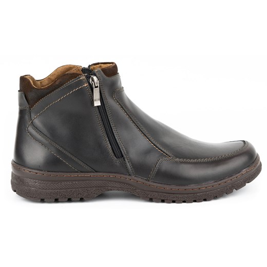 Buty męskie kozaki skórzane zimowe 816 Kabir ze sklepu butyolivier w kategorii Buty zimowe męskie - zdjęcie 180334953