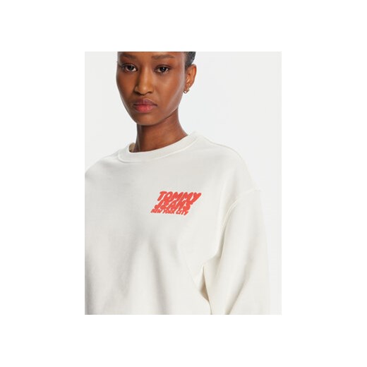 Tommy Jeans Bluza DW0DW21345 Biały Relaxed Fit Tommy Jeans XL MODIVO