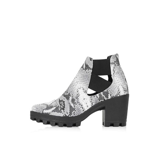 BOSTON Cut-Out Boots topshop szary 