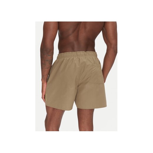 Calvin Klein Swimwear Szorty kąpielowe KM0KM01101 Khaki Regular Fit S MODIVO