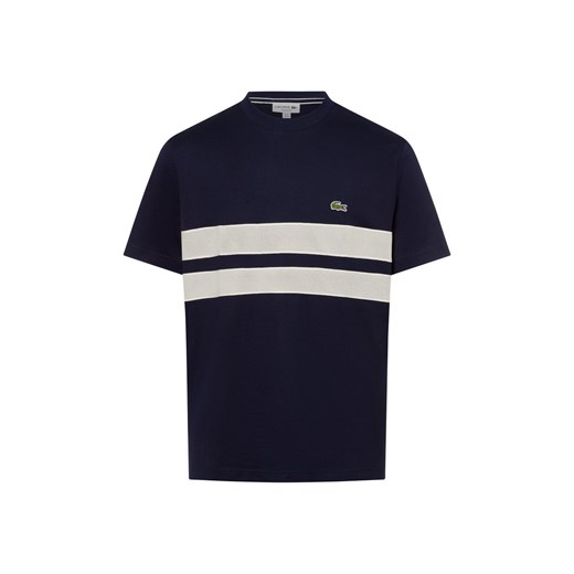 Lacoste Koszulka męska Mężczyźni Bawełna granatowy jednolity ze sklepu vangraaf w kategorii T-shirty męskie - zdjęcie 180339352