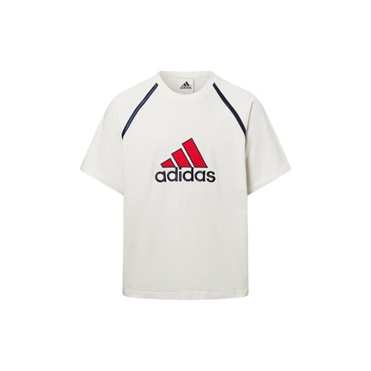 adidas Originals Koszulka męska - Odznaka Mężczyźni Bawełna écru jednolity ze sklepu vangraaf w kategorii T-shirty męskie - zdjęcie 180339384