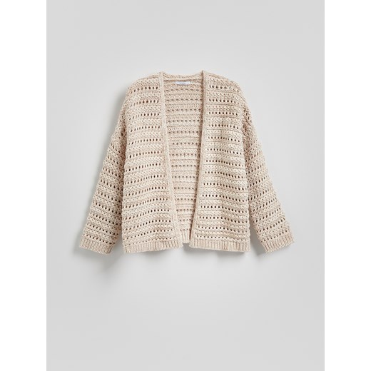 Reserved - Kardigan z bawełną - beżowy Reserved S Reserved