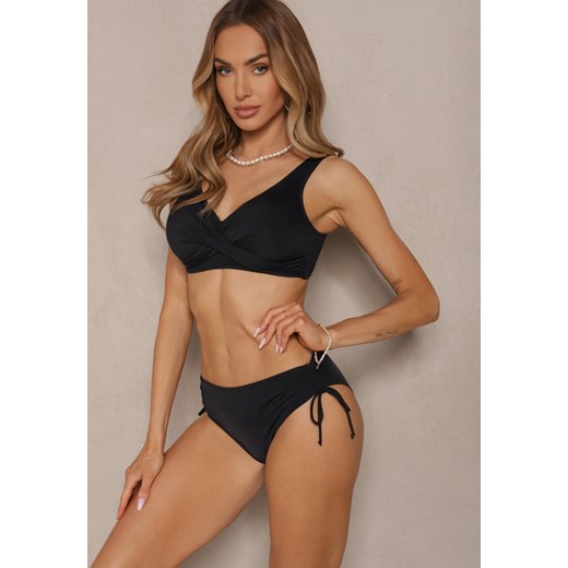 Czarne Bikini Biustonosz i Majtki Figi z Wiązaniem Kinalisa ze sklepu renee.pl w kategorii Stroje kąpielowe - zdjęcie 180342174