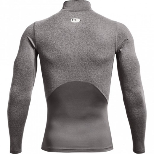 Męski longsleeve treningowy termoaktywny UNDER ARMOUR UA CG Armour Comp Mock - szary ze sklepu Sportstylestory.com w kategorii T-shirty męskie - zdjęcie 180342953
