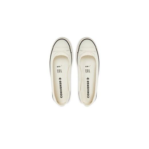 Converse balerinki białe płaskie bez zapięcia casual 
