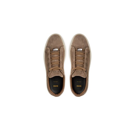 Brązowe buty sportowe męskie BOSS HUGO na jesień 