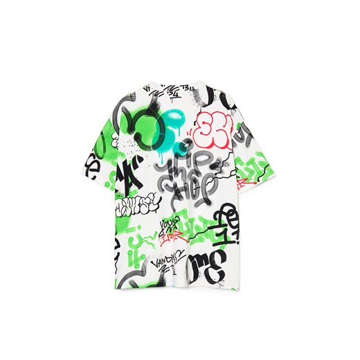Cropp - Koszulka z nadrukiem w stylu graffiti - wielobarwny Cropp XXL Cropp