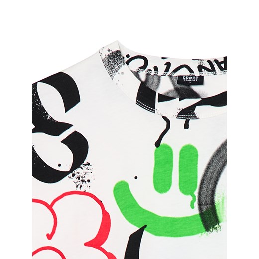 Cropp - Koszulka z nadrukiem w stylu graffiti - wielobarwny Cropp S Cropp