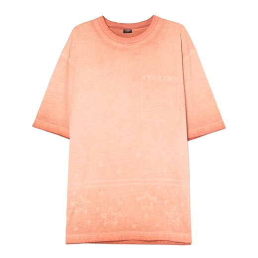 Cropp - Pomarańczowa koszulka z efektem ombre - pomarańczowy Cropp XL Cropp