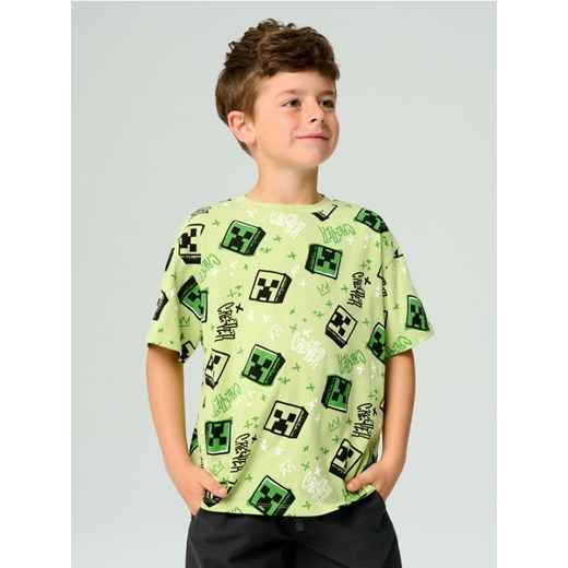 Sinsay - Koszulka Minecraft - zielony ze sklepu Sinsay w kategorii T-shirty chłopięce - zdjęcie 180350200