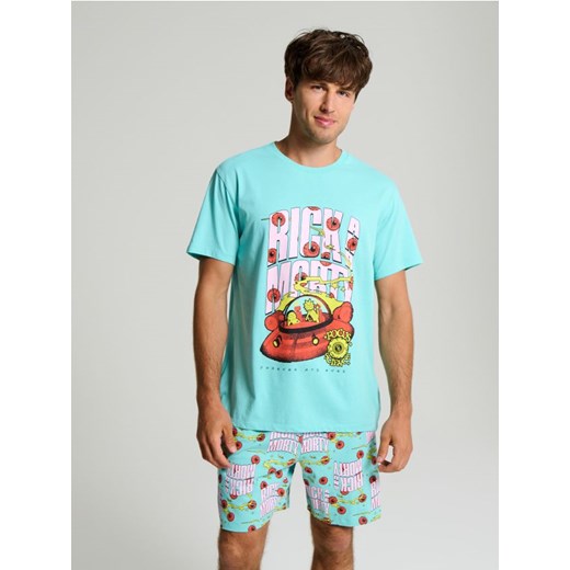 Sinsay - Piżama dwuczęściowa Rick & Morty - błękitny ze sklepu Sinsay w kategorii Piżamy męskie - zdjęcie 180350241