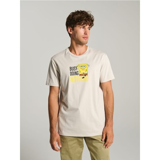 Sinsay - Koszulka SpongeBob - kremowy ze sklepu Sinsay w kategorii T-shirty męskie - zdjęcie 180350332