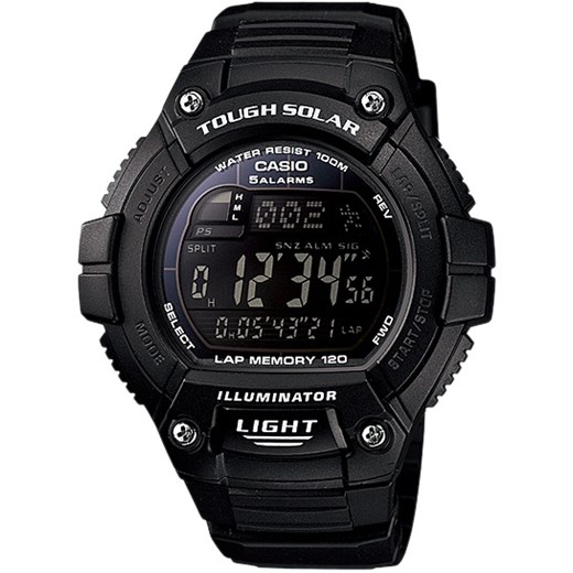 Zegarek CASIO W-S220-1B-3LATA GWARANCJI, WYSYŁKA GRATIS !!! happytime-com-pl czarny duży