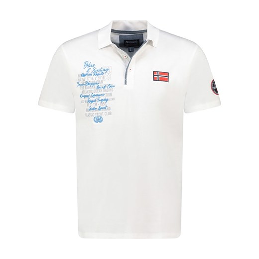 Geographical Norway Koszulka polo &quot;Kancre&quot; w kolorze białym ze sklepu Limango Polska w kategorii T-shirty męskie - zdjęcie 180352603