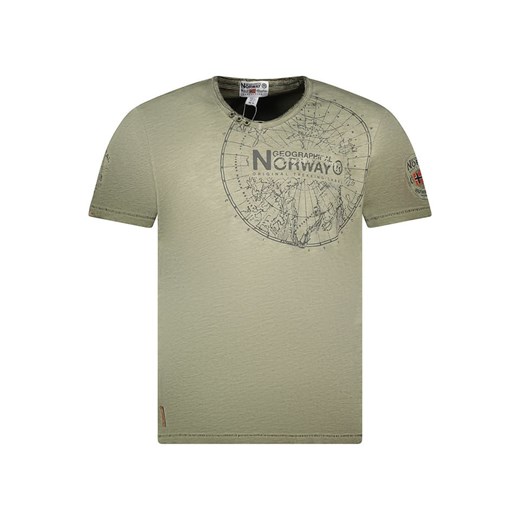 Geographical Norway Koszulka &quot;Jimperable&quot; w kolorze khaki ze sklepu Limango Polska w kategorii T-shirty męskie - zdjęcie 180352663