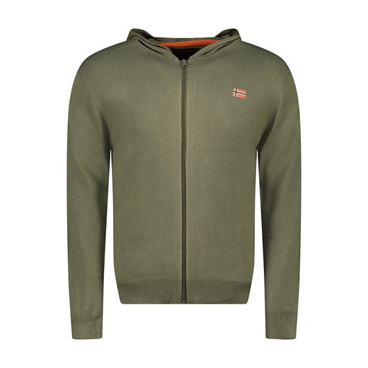 Geographical Norway Kardigan &quot;Felinood&quot; w kolorze khaki ze sklepu Limango Polska w kategorii Swetry męskie - zdjęcie 180352720