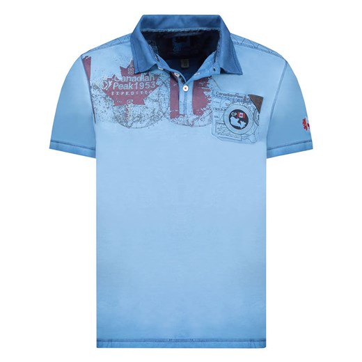 Canadian Peak Koszulka polo &quot;Kimaceak&quot; w kolorze niebieskim ze sklepu Limango Polska w kategorii T-shirty męskie - zdjęcie 180352914