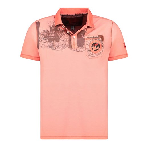 Canadian Peak Koszulka polo &quot;Kimaceak&quot; w kolorze łososiowym ze sklepu Limango Polska w kategorii T-shirty męskie - zdjęcie 180352920