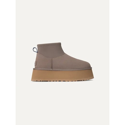 UGG Skórzane botki &quot;Classic Mini Dipper&quot; w kolorze fioletowym ze sklepu Limango Polska w kategorii Śniegowce damskie - zdjęcie 180353213