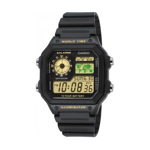 Zegarek CASIO AE-1200WH-1BVEF-3 LATA GWARANCJI, WYSYŁKA GRATIS !!!! happytime-com-pl szary młodzieżowy