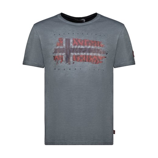 Geographical Norway Koszulka &quot;Jopograph&quot; w kolorze szarym ze sklepu Limango Polska w kategorii T-shirty męskie - zdjęcie 180354702