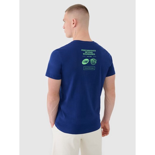 Męski t-shirt z nadrukiem 4F 4FRSS25TTSHM2689 - granatowy ze sklepu Sportstylestory.com w kategorii T-shirty męskie - zdjęcie 180356403