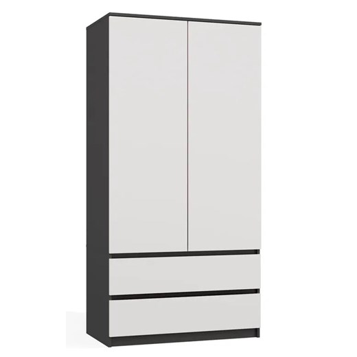 Dwudrzwiowa szafa antracyt + biały K1-E85 ze sklepu Edinos.pl w kategorii Szafy - zdjęcie 180358912