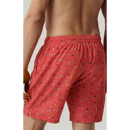Atlantic szorty kąpielowe KMB-221-KORALOWY, Kolor koralowy-wzór, Rozmiar S, ATLANTIC ze sklepu Intymna w kategorii Kąpielówki - zdjęcie 180359022