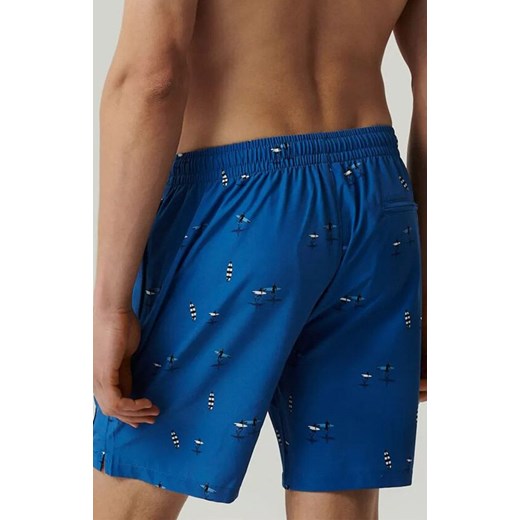 Atlantic szorty kąpielowe KMB-224-NIEBIESKI, Kolor niebieski-wzór, Rozmiar M, ATLANTIC ze sklepu Intymna w kategorii Kąpielówki - zdjęcie 180359043