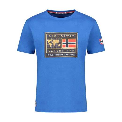 Geographical Norway Koszulka &quot;Jofoten&quot; w kolorze niebieskim ze sklepu Limango Polska w kategorii T-shirty męskie - zdjęcie 180359540