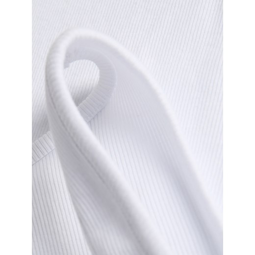 Reserved - Prążkowany top - biały Reserved L Reserved