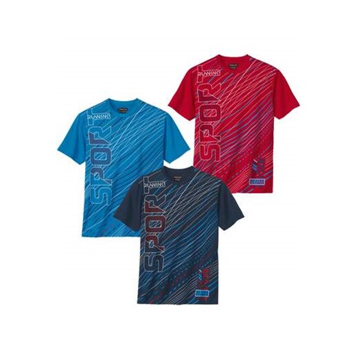 Zestaw 3 koszulek Active Summer ze sklepu Atlas For Men w kategorii T-shirty męskie - zdjęcie 180361671