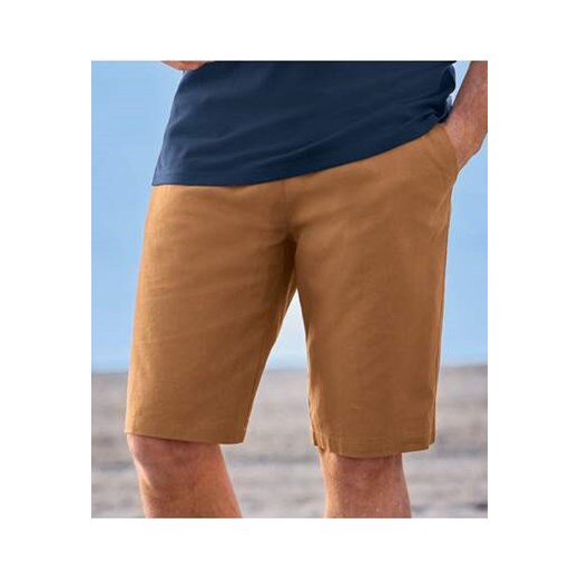 Letnie bermudy z lnu i bawełny ze sklepu Atlas For Men w kategorii Spodenki męskie - zdjęcie 180361693