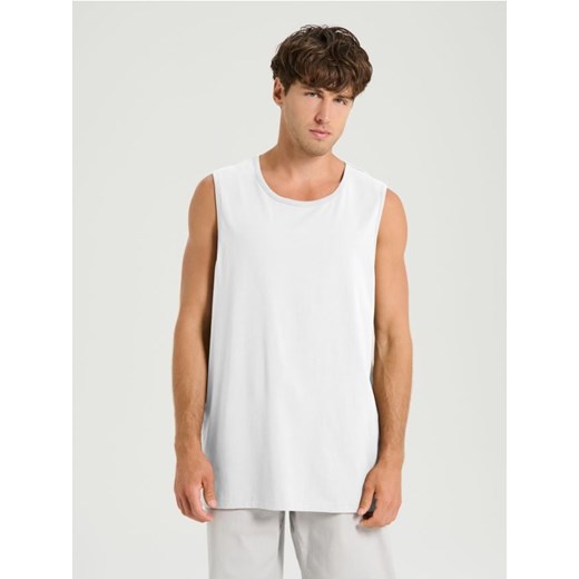 Sinsay - Koszulka bez rękawów - biały ze sklepu Sinsay w kategorii T-shirty męskie - zdjęcie 180362871