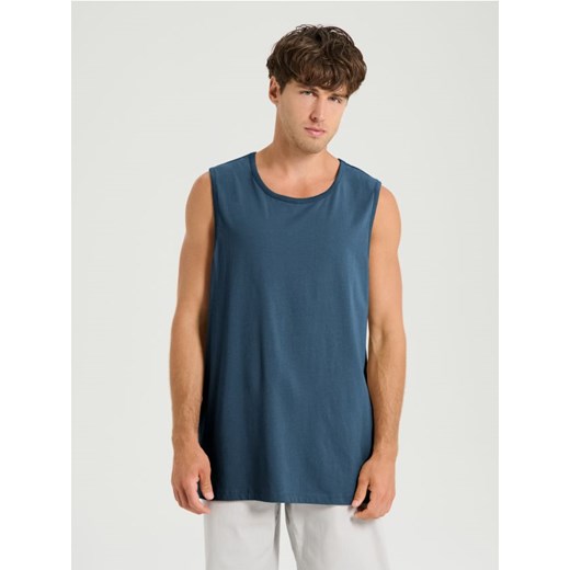 Sinsay - Koszulka bez rękawów - niebieski ze sklepu Sinsay w kategorii T-shirty męskie - zdjęcie 180362872