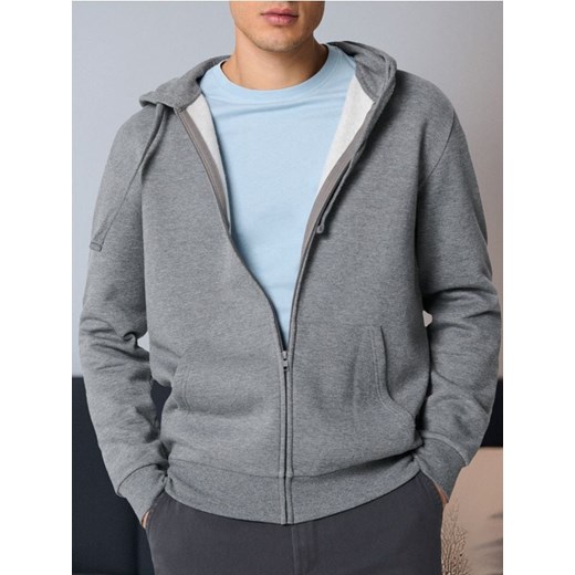 Sinsay - Bluza z kapturem - szary ze sklepu Sinsay w kategorii Bluzy męskie - zdjęcie 180362891