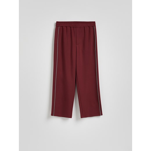Reserved - Spodnie loose fit - mahoniowy Reserved S Reserved