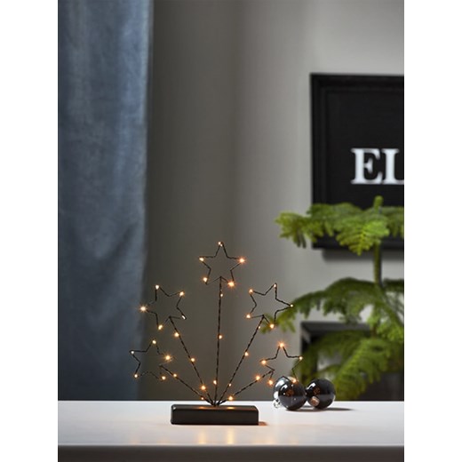 STAR Trading Dekoracyjna lampa LED &quot;Stary&quot; w kolorze czarnym - 29 x 27,5 cm ze sklepu Limango Polska w kategorii Dekoracje bożonarodzeniowe - zdjęcie 180365810