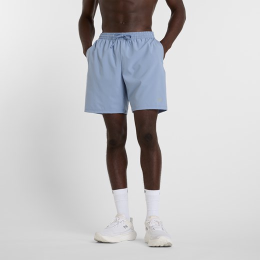 Spodenki męskie New Balance MS41232DUS – niebieskie ze sklepu New Balance Poland w kategorii Spodenki męskie - zdjęcie 180366113
