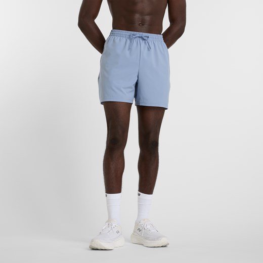 Spodenki męskie New Balance MS41227DUS – niebieskie ze sklepu New Balance Poland w kategorii Spodenki męskie - zdjęcie 180366114